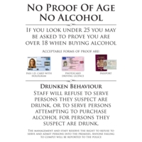No Proof Of Age A4  Aluminium Look