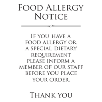 Food Allergy A4  Aluminium Look