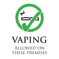 Vaping Allowed A4  Aluminium Look