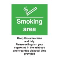 Smoking Area A4  Aluminium Look