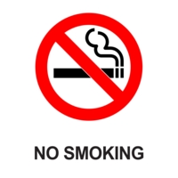 No Smoking A4  Window Sticker