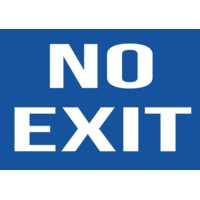 No Exit A4  Self Adhesive