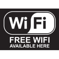 Free Wi-Fi A4  Window Sticker