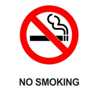 No Smoking A5 Window Sticker