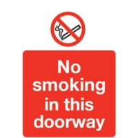 No Smoking in Doorway A5 PVC
