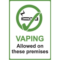 Vaping Allowed A5 PVC