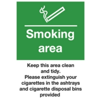 Smoking Area A5 Self Adhesive