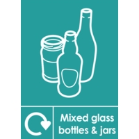 Mixed Glass Waste A5 Window Sticker