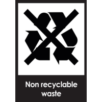 None Recyclable Waste A5 Window Sticker