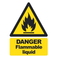 Flammable Liquid A5 Self Adhesive