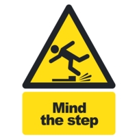 Mind The Step A5 Window Sticker