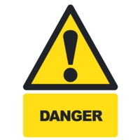 Danger A5 PVC
