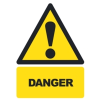 Danger A5 Self Adhesive