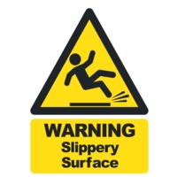 Slippery Surface A5 Window Sticker