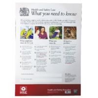A2 Health & Safety Law Poster PVC