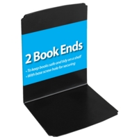 Metal Book Ends, Black, Set 2