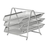 Mesh Letter Tray Set with 3 Trays, Silver