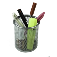 Mesh Pen Pot, Silver