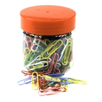 33mm Coloured Paperclips, Tub of 250