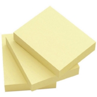 Sticky Note Pads, Yellow 50mm x 75mm,  Pack 12