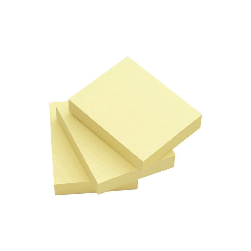 Sticky Note Pads, Yellow 50mm x 75mm,  Pack 12