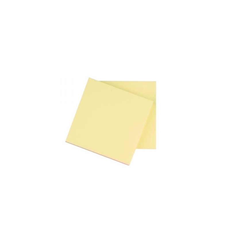Sticky Note Pads, Yellow 75 x 75mm,  Pack 12