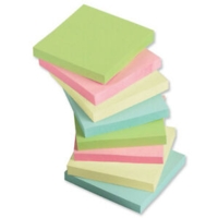 Sticky Note Pads, PASTEL 75 x 75mm   Pack 12