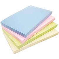 Sticky Note Pads, PASTEL 76 x 127mm   Pack 12