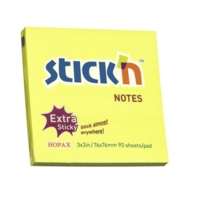 SUPER Sticky Note Pads, Yellow 75 x 75mm,  Pack 12