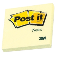 Post-It Note Original, Yellow 76 x 76mm,  Pack 12