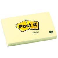 Post-It Note Original, Yellow 76 x 127mm,  Pack 12