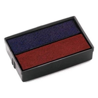 Replacement Stamp Pad, Pack 2 Colop E/10, Red/Blue