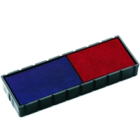 Replacement Stamp Pad, Pack 2 Colop E/12, Red/Blue