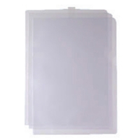 Open Top and Side Folder, Clear, Pack 100