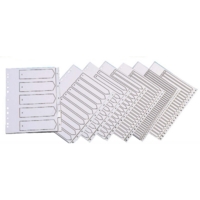 A4 White PVC Index 1-5