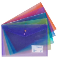 A4+ Stud Wallets, Clear, Pack 5 A4+ Stud Wallets, Clear, Pack 5