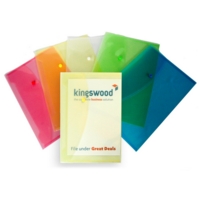 A4+ Rapesco Stud Wallets Clear, Pack 5