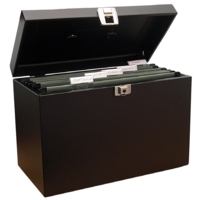Metal File Box, Black