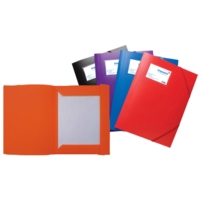 3-Flap A4 Elasticated Folders Clear