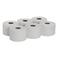 Embossed Centrefeed Rolls, White, Pack 6