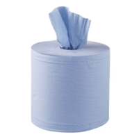 Flat Sheet Centrefeed Rolls 190mm x 150 Meters, Blue Pk 6