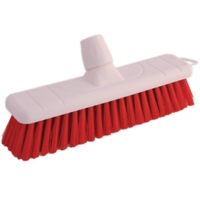 Stiff Bristle Hygiene Broom Head 12" Red