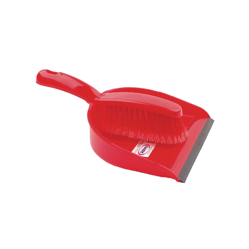 Dustpan and Brush Set Red