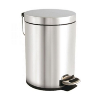 Stainless Pedal Bin 5 Litre Silver Stainless Pedal Bin 5 Litre Silver