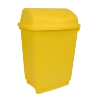 Flip Top Bin, Yellow Flip Top Bin, Yellow