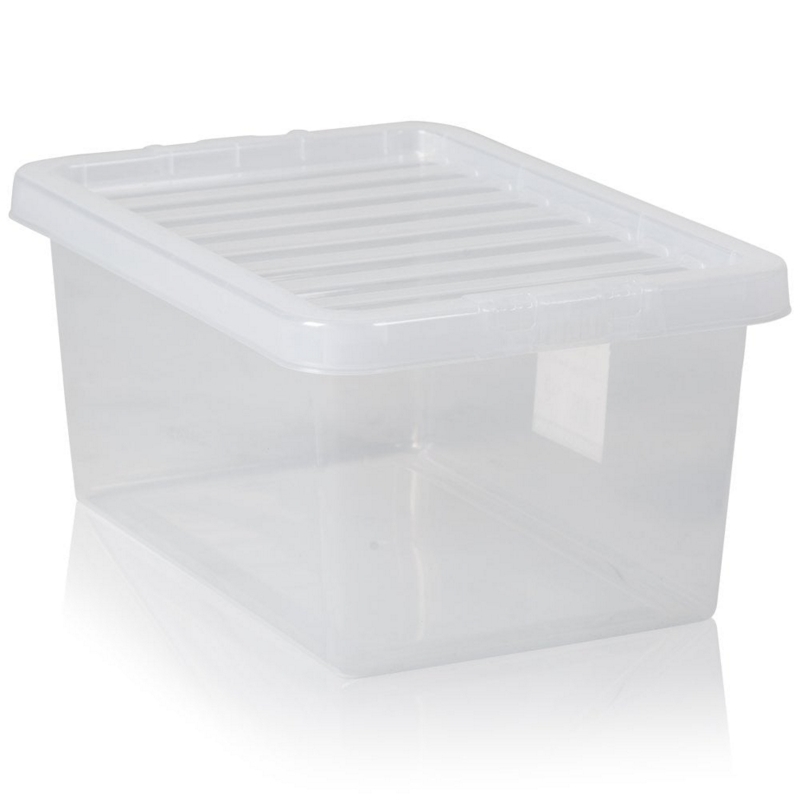 Plastic Storage Box with Lid 11 Litre Kingswood Office Supplies
