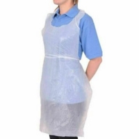 Disposable Polythene Aprons, Roll 200, White Disposable Polythene Aprons, Roll 200, White