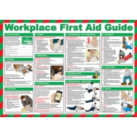 Workplace First Aid Guide 590x420mm PVC