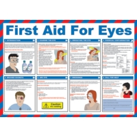 First Aid  For Eyes Poster 590x420mm PVC