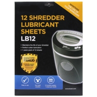 Shredder Lubricant Sheets, 12 Sheets